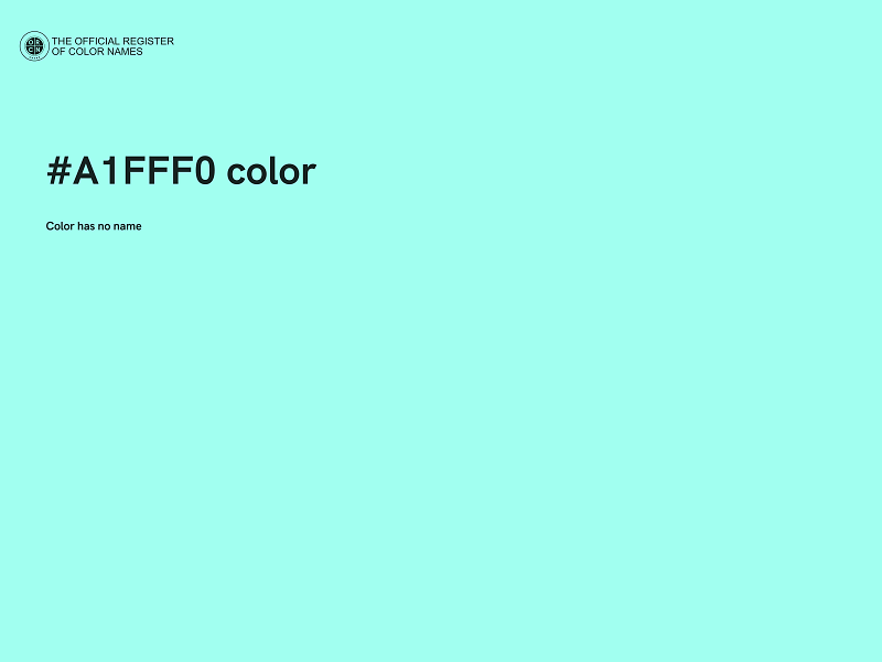 #A1FFF0 color image