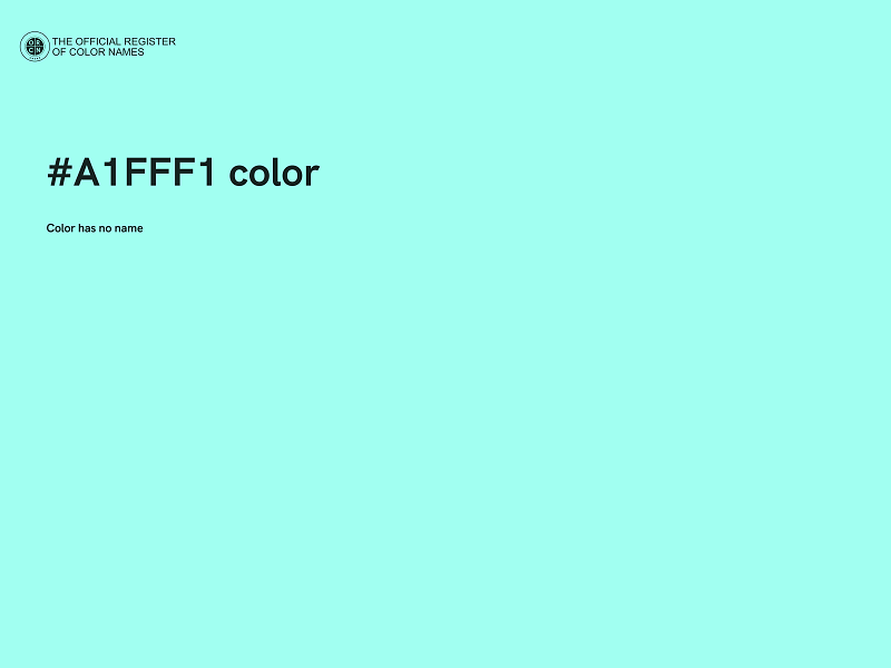 #A1FFF1 color image