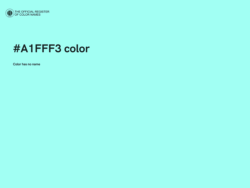 #A1FFF3 color image