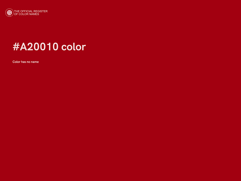 #A20010 color image