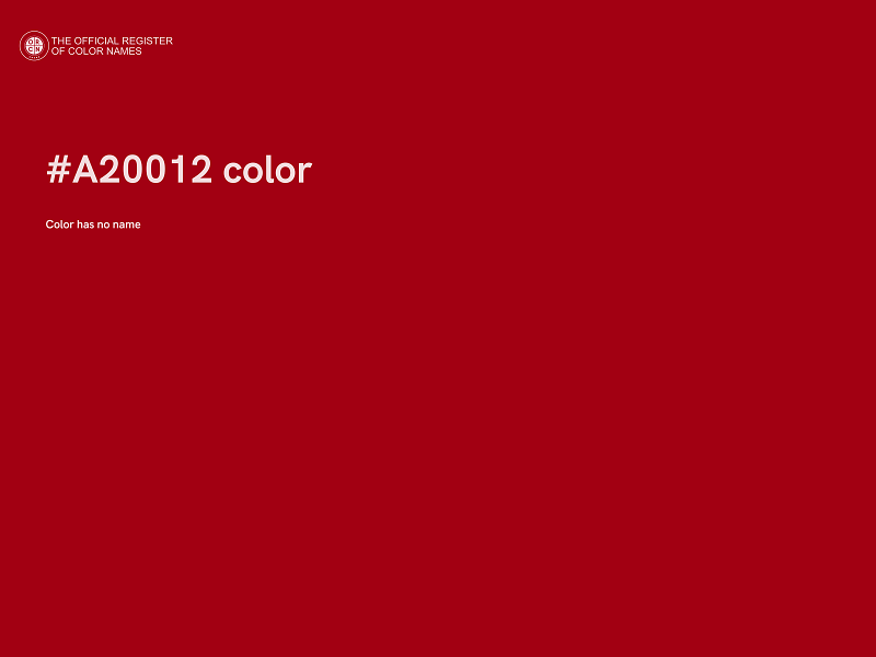 #A20012 color image