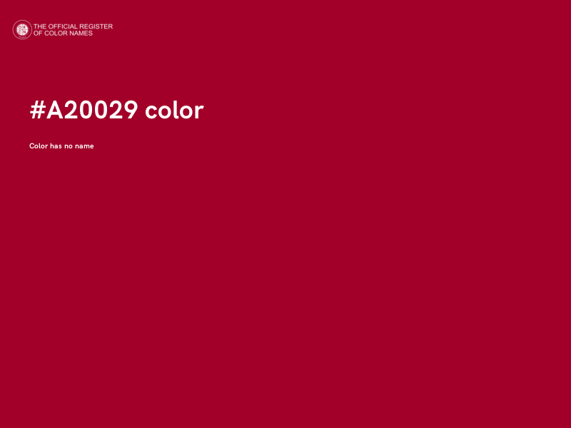 #A20029 color image