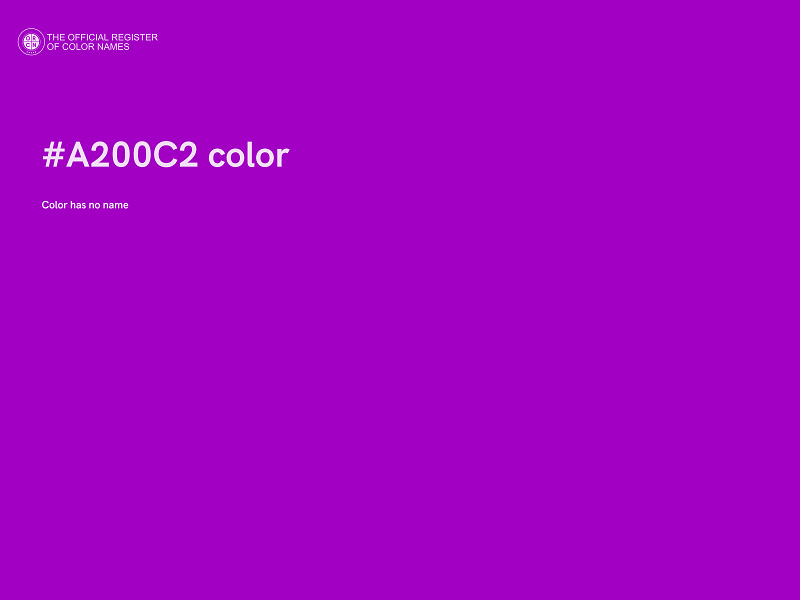 #A200C2 color image