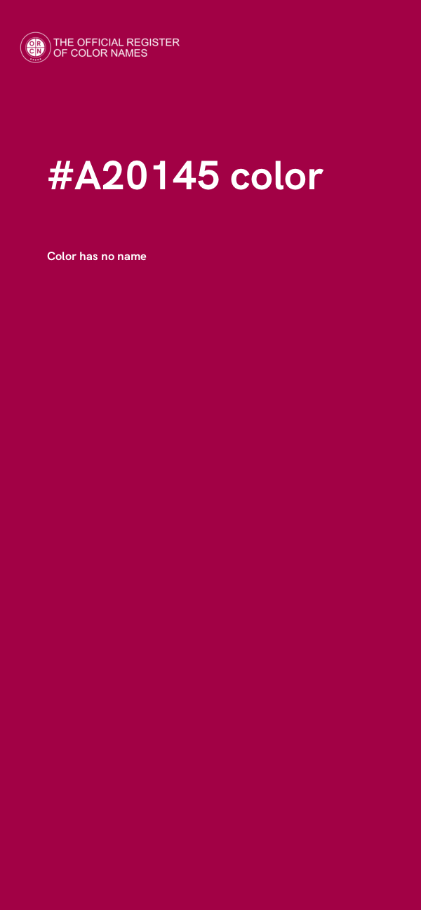 #A20145 color image