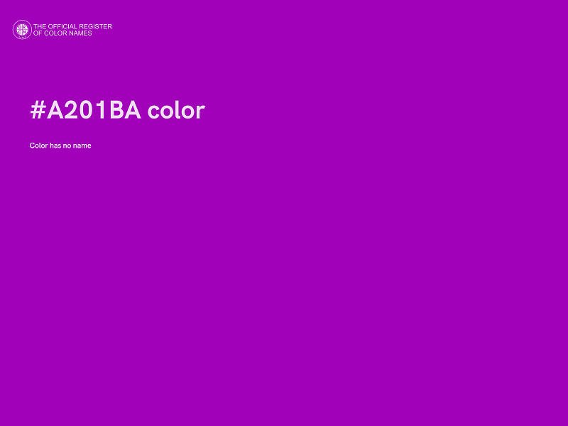 #A201BA color image
