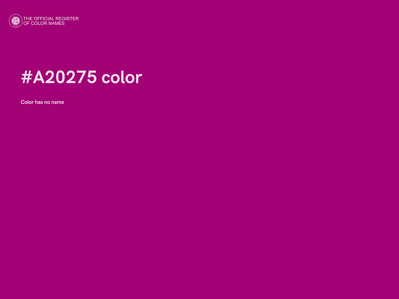 #A20275 color image