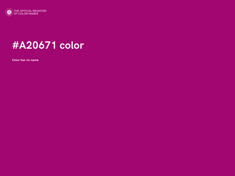 #A20671 color image