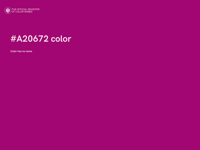 #A20672 color image