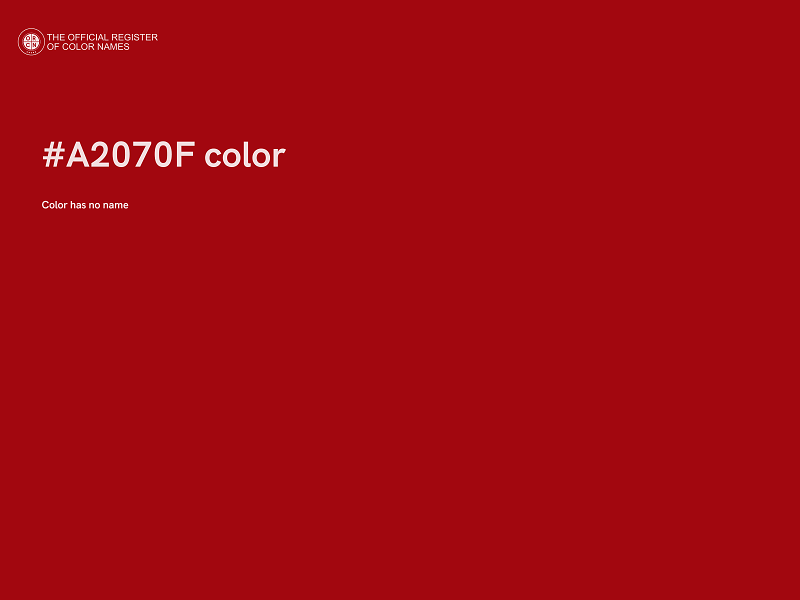 #A2070F color image