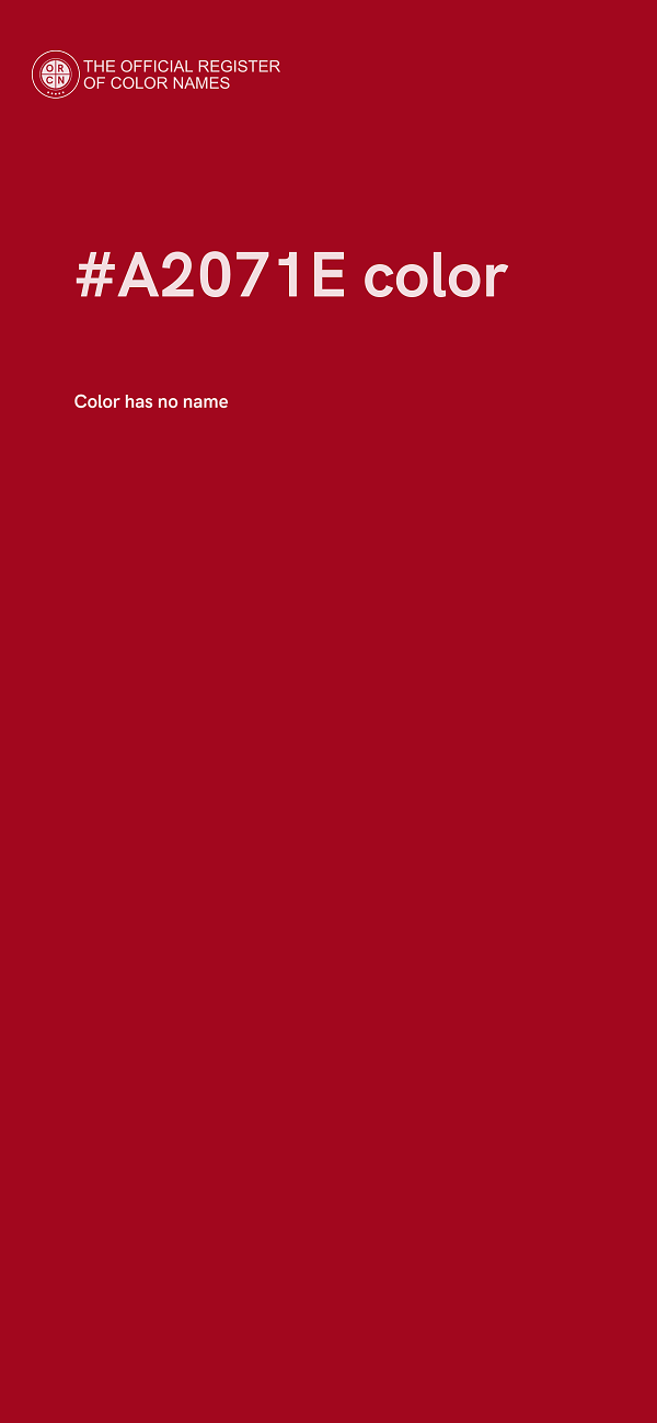 #A2071E color image