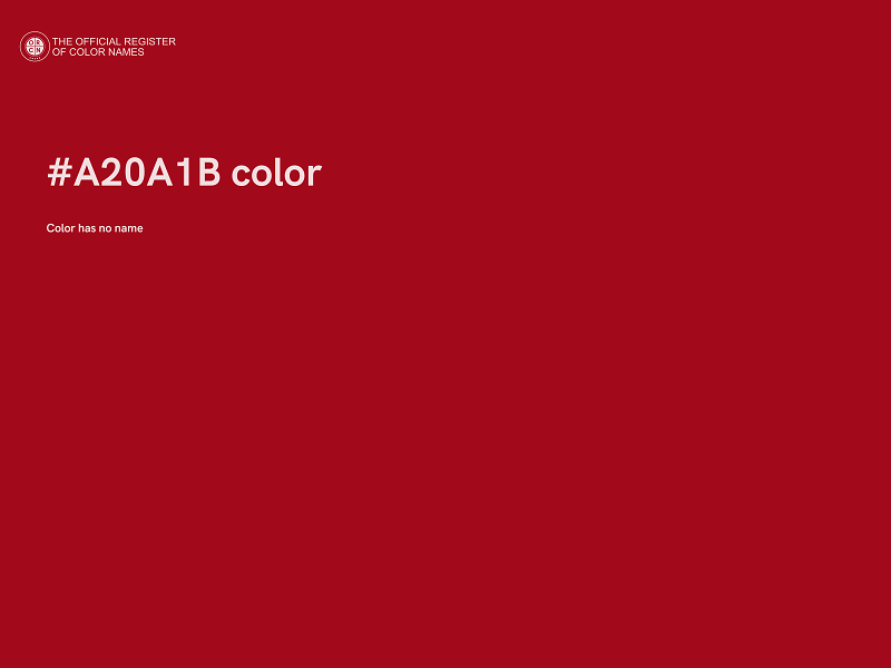 #A20A1B color image