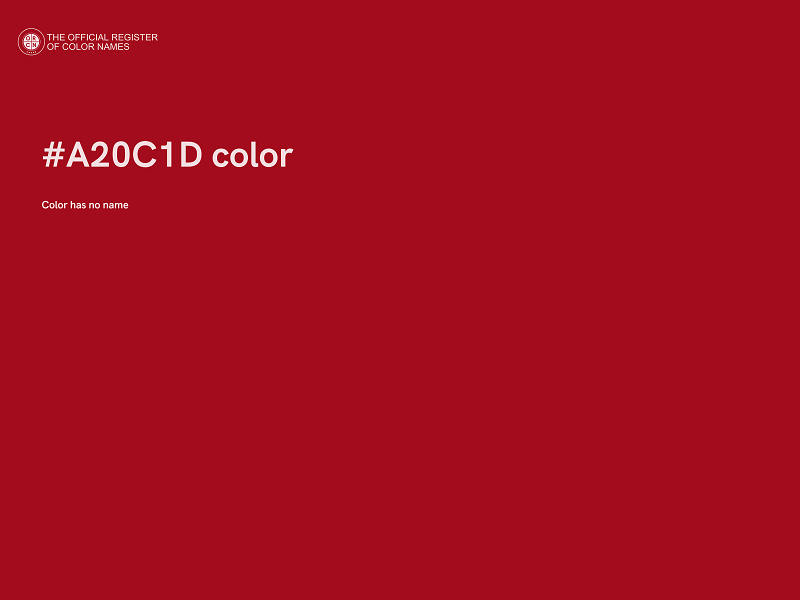 #A20C1D color image