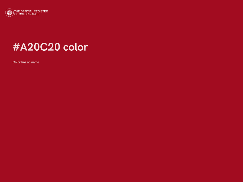 #A20C20 color image