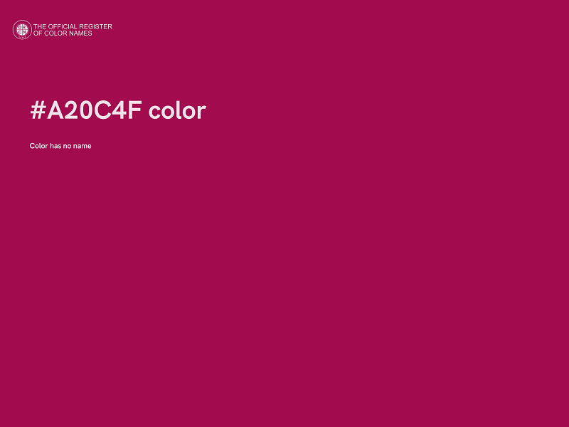 #A20C4F color image