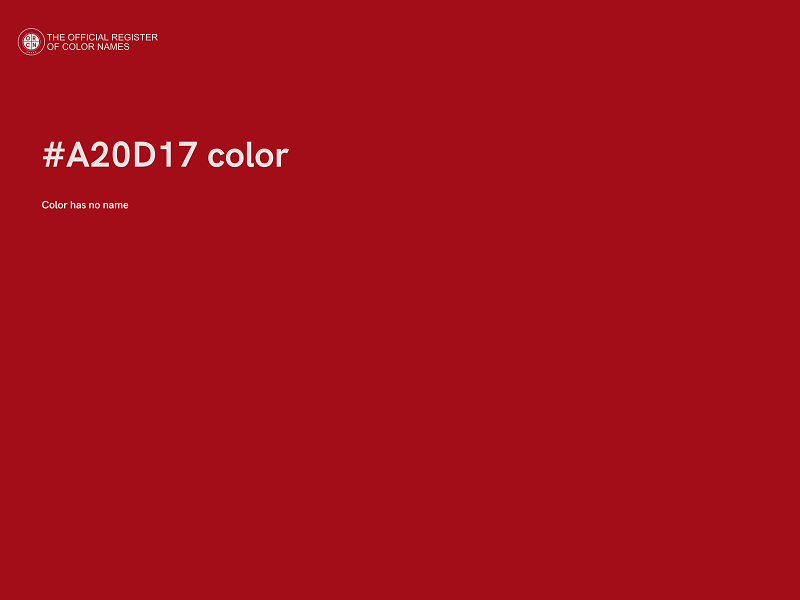 #A20D17 color image