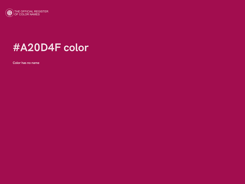 #A20D4F color image