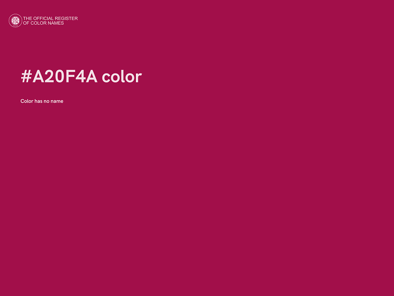 #A20F4A color image