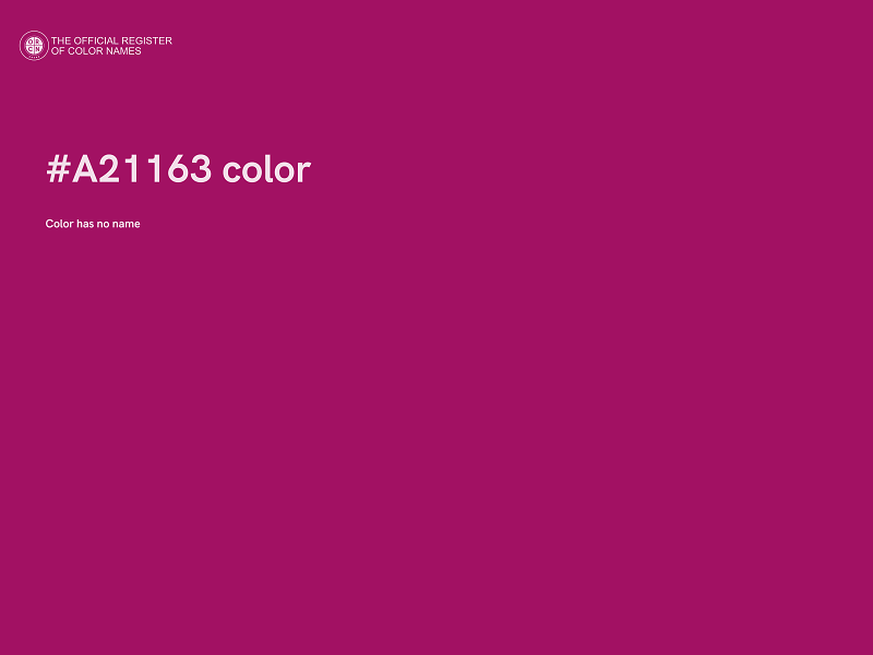 #A21163 color image