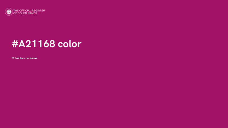 #A21168 color image