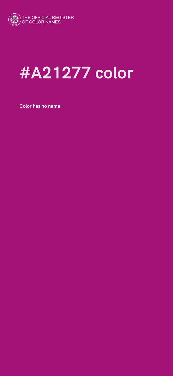 #A21277 color image
