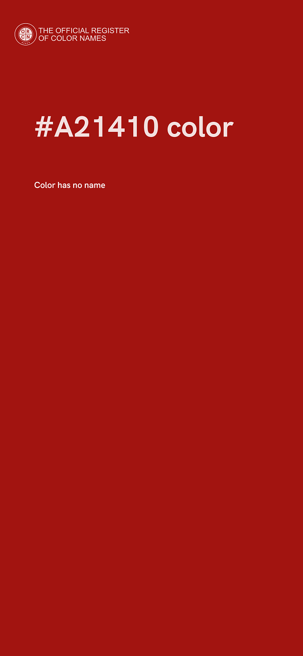 #A21410 color image