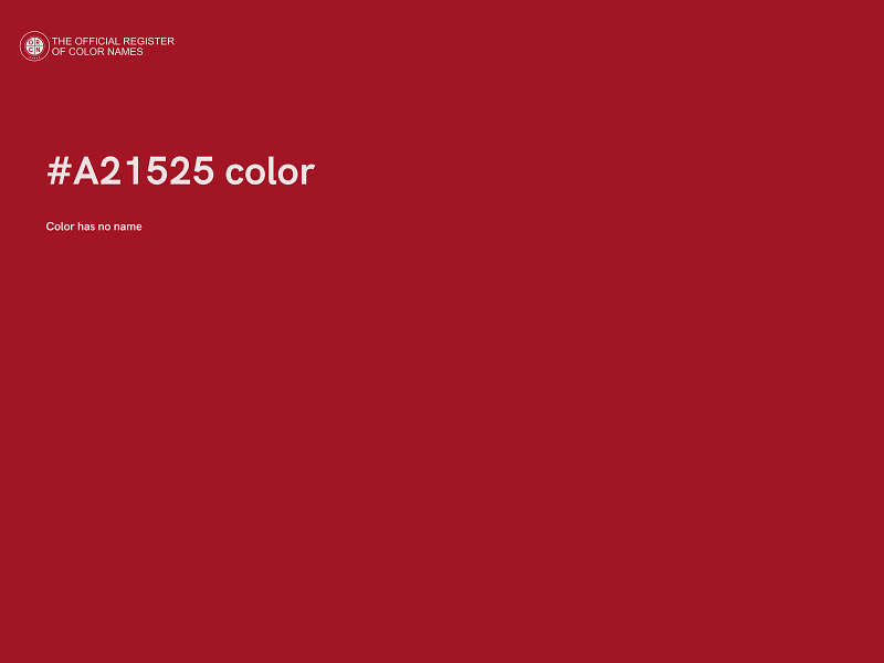 #A21525 color image