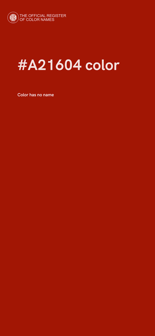 #A21604 color image