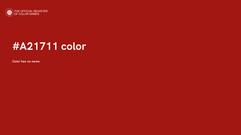 #A21711 color image