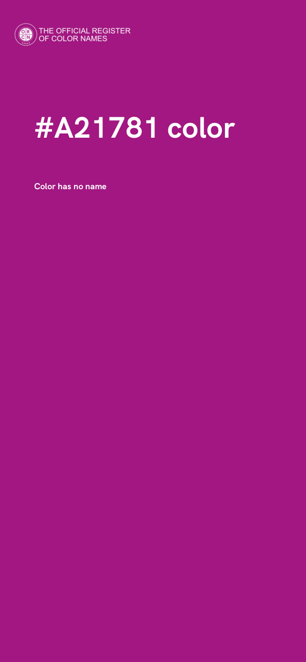 #A21781 color image