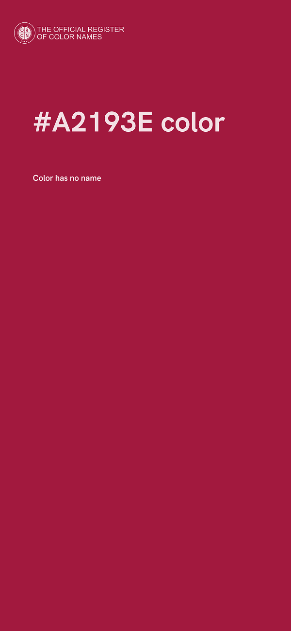 #A2193E color image