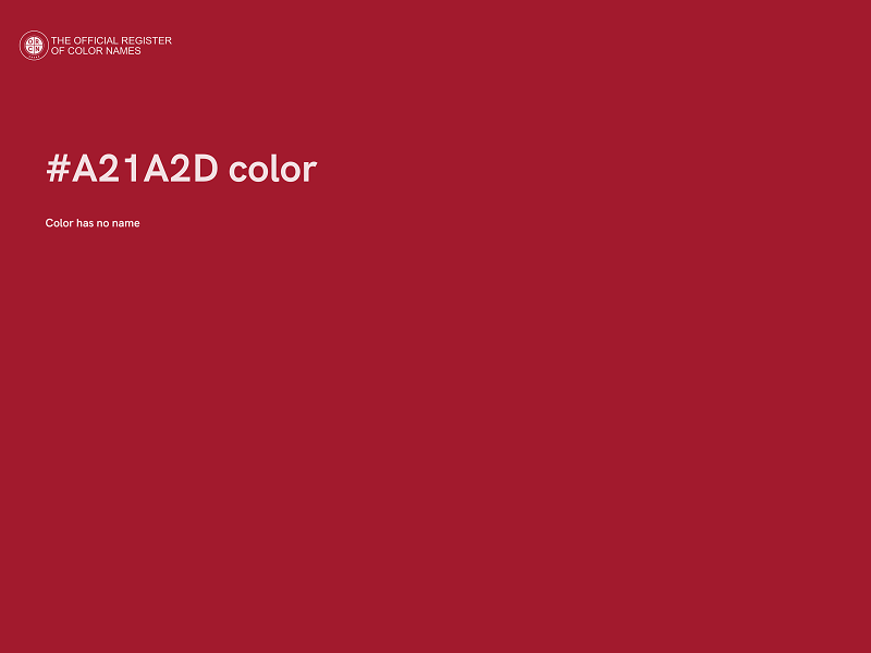 #A21A2D color image