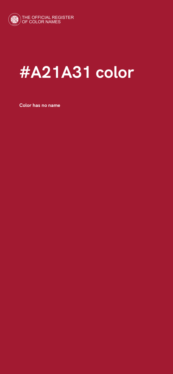 #A21A31 color image