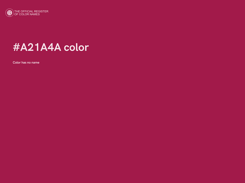 #A21A4A color image