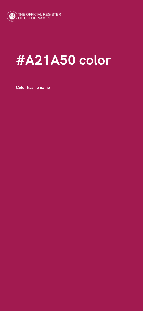 #A21A50 color image