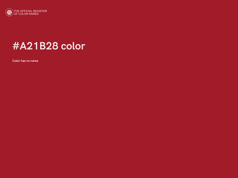 #A21B28 color image