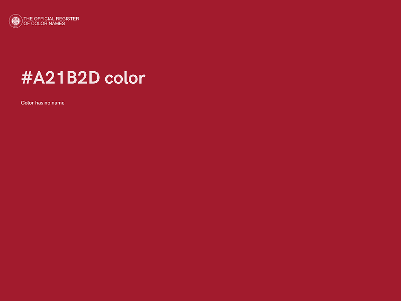 #A21B2D color image