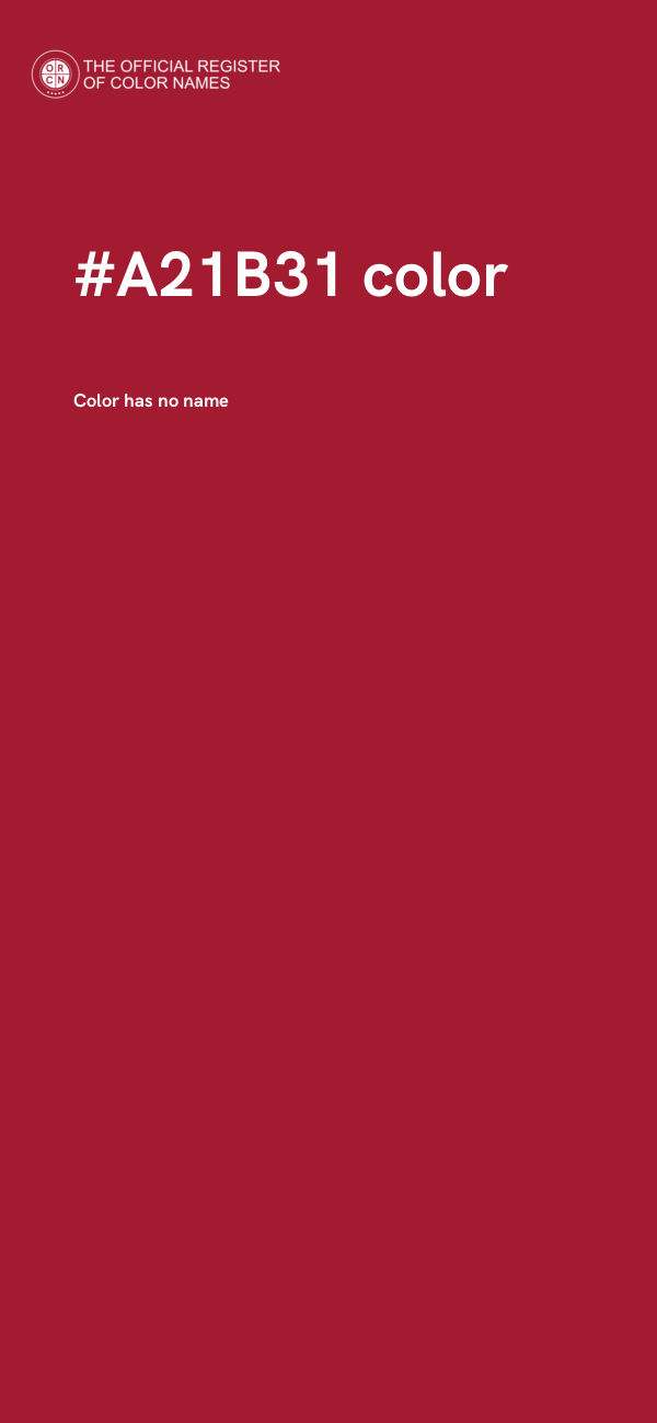 #A21B31 color image