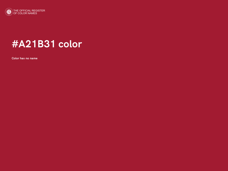#A21B31 color image