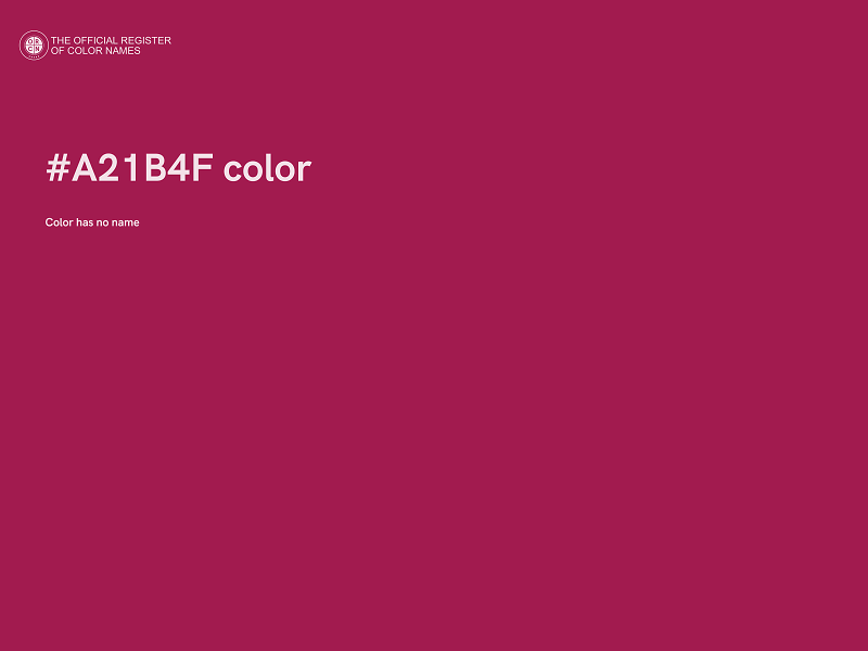 #A21B4F color image