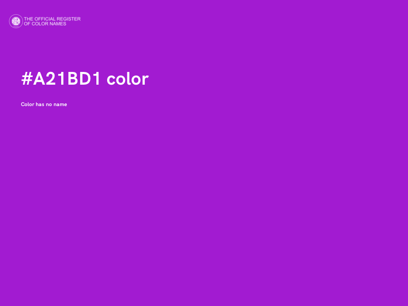 #A21BD1 color image