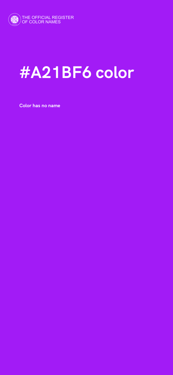#A21BF6 color image