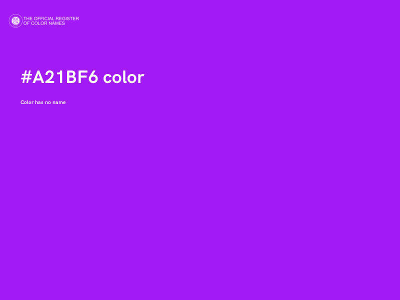 #A21BF6 color image