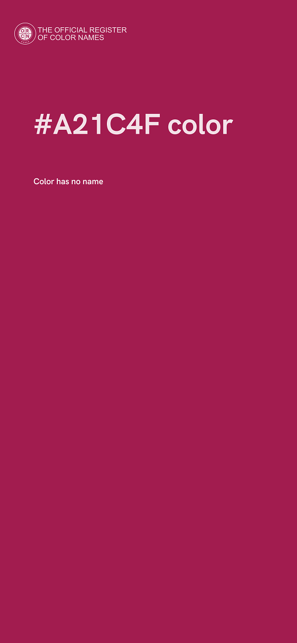 #A21C4F color image