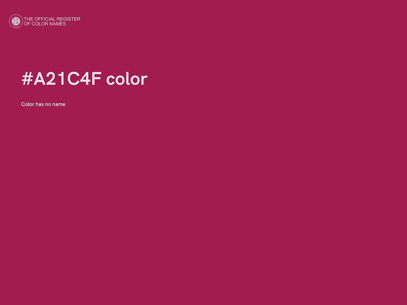 #A21C4F color image