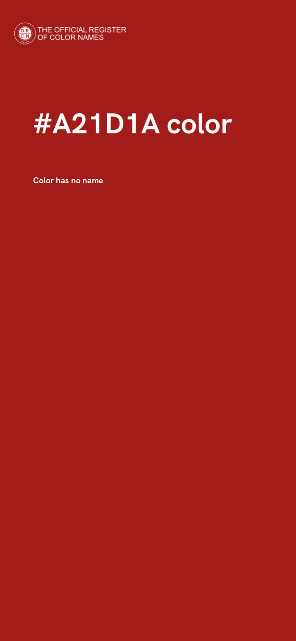 #A21D1A color image