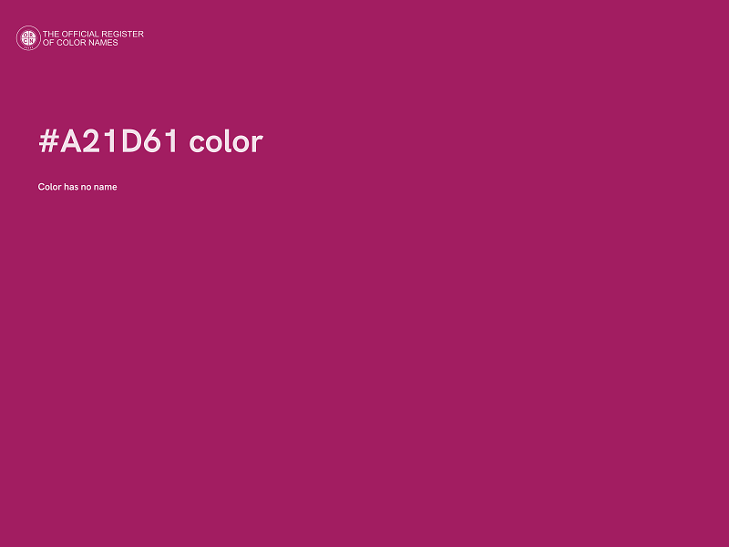 #A21D61 color image