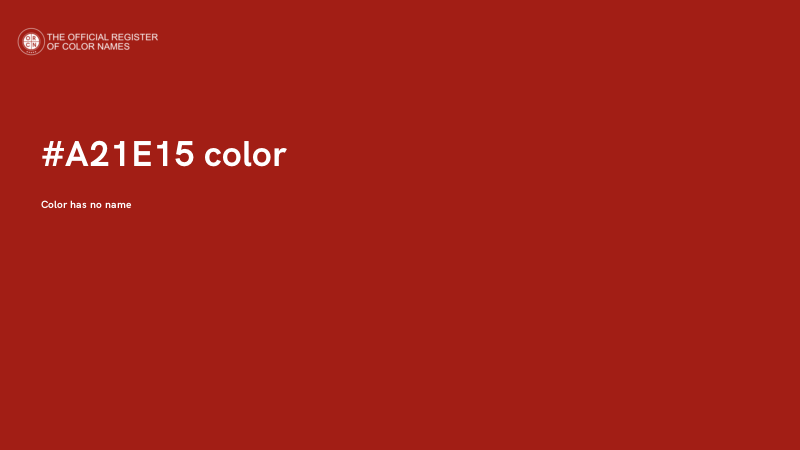 #A21E15 color image