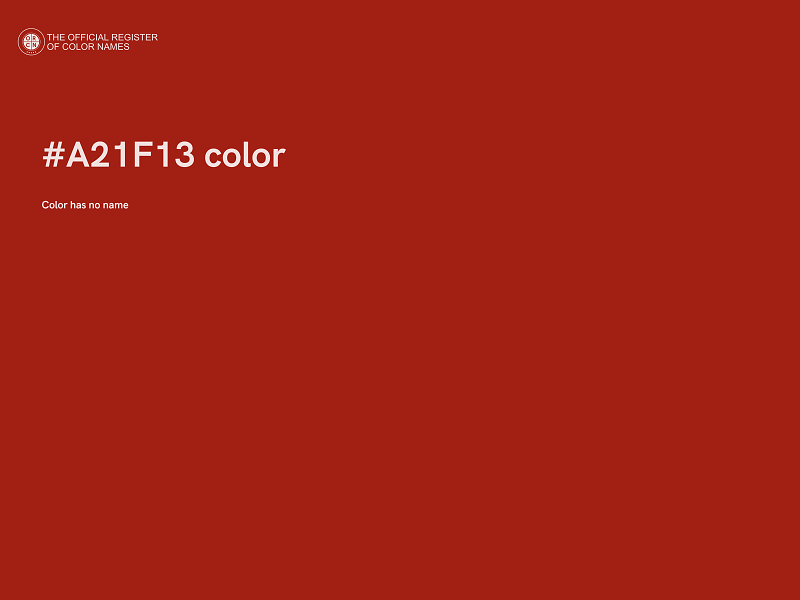 #A21F13 color image