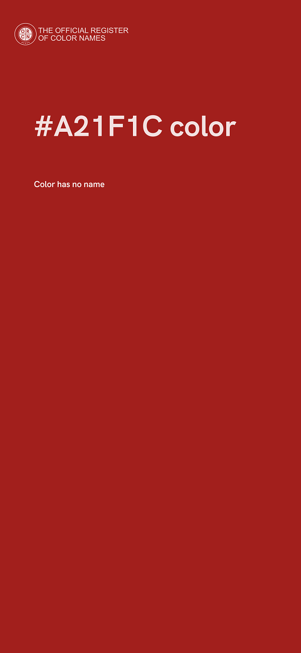 #A21F1C color image