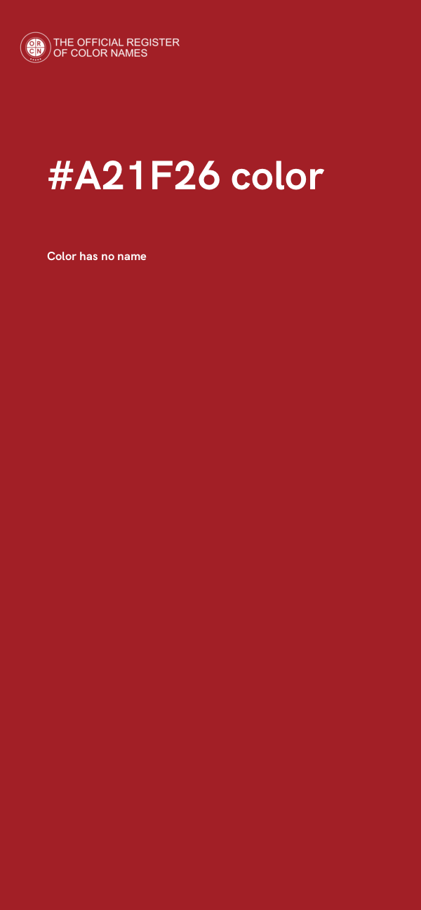 #A21F26 color image